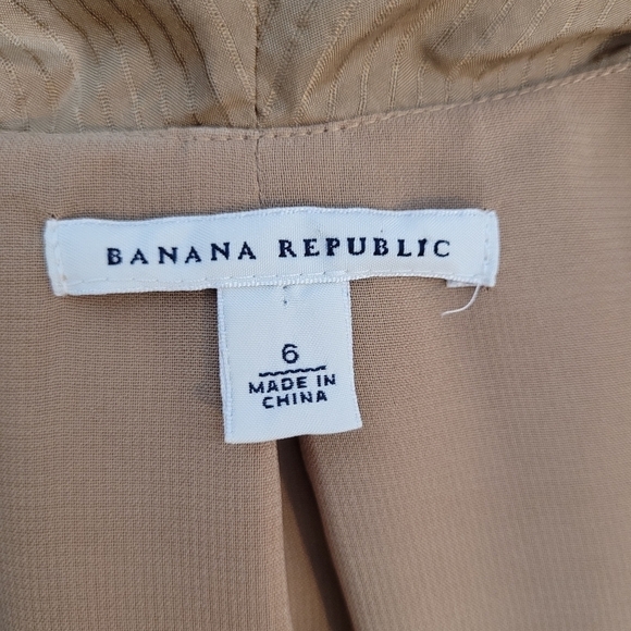 Banana Republic 100% Silk Sleeveless Ruffled Midi Shirt Dress - Size 6 - Picture 7 of 9